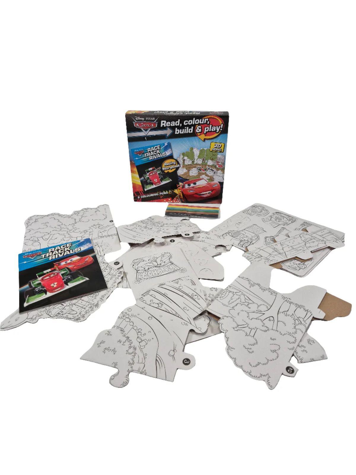 Disney Cars loe, värvi ja mängi komplekt