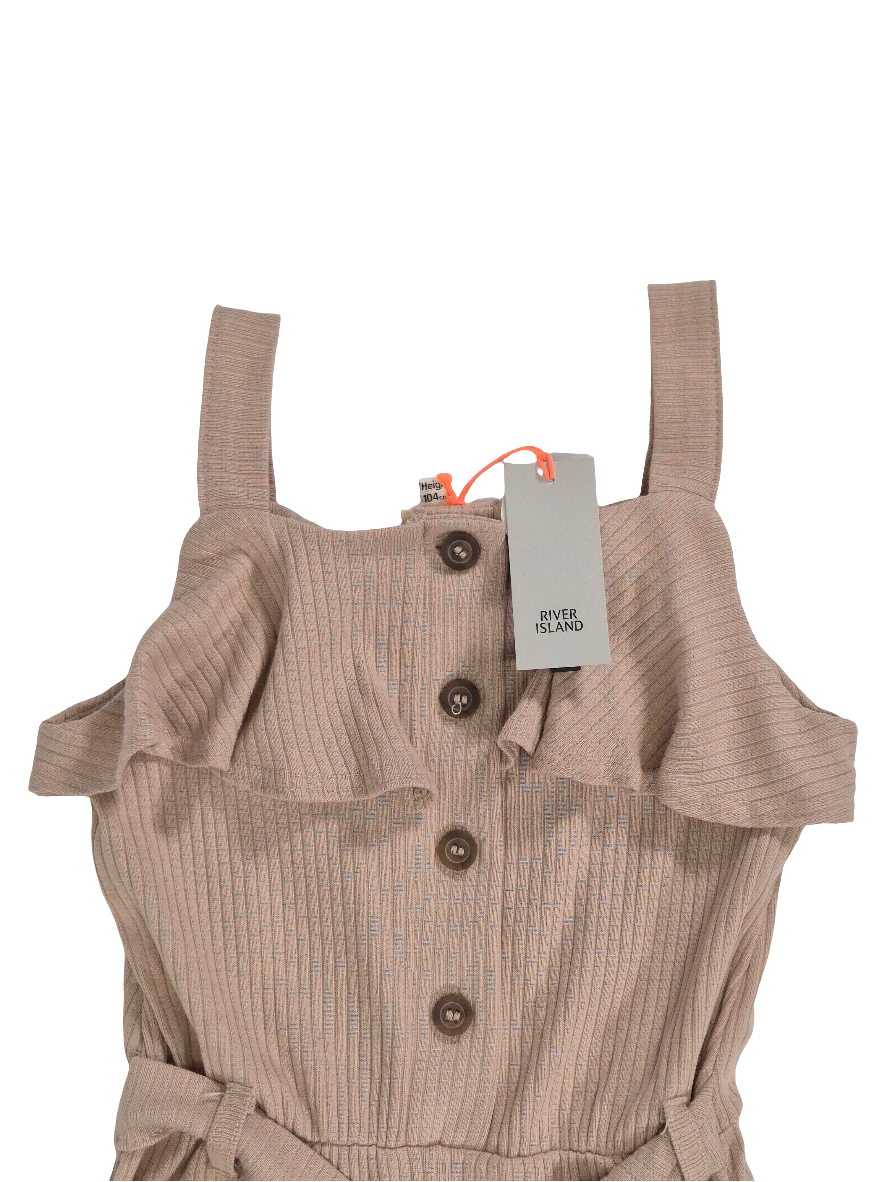 Tüdrukute beež jumpsuit