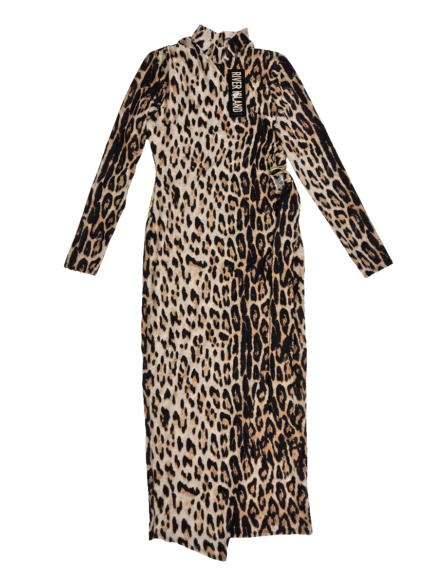 Naiste pikk kleit leopard