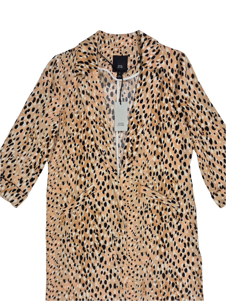 Naiste pikk jakk leopard