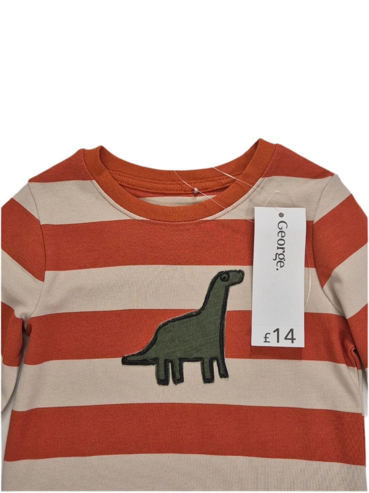 GEORGE Poiste triibuline pluus dinosaurus