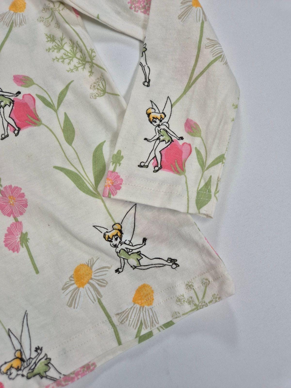 GEORGE Tüdrukute valge lilleline pluus Tinkerbel