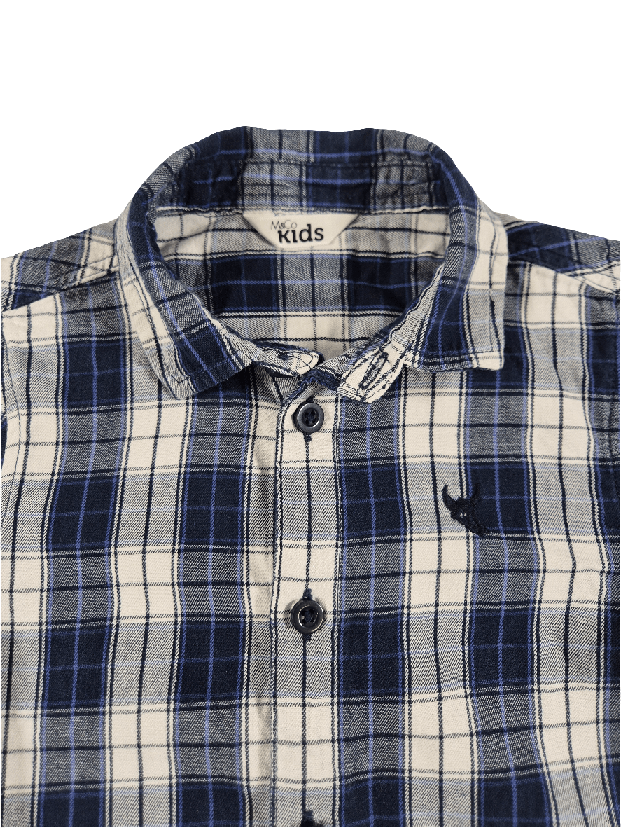 M&CO Poiste sinine ruuduline flanell pluus