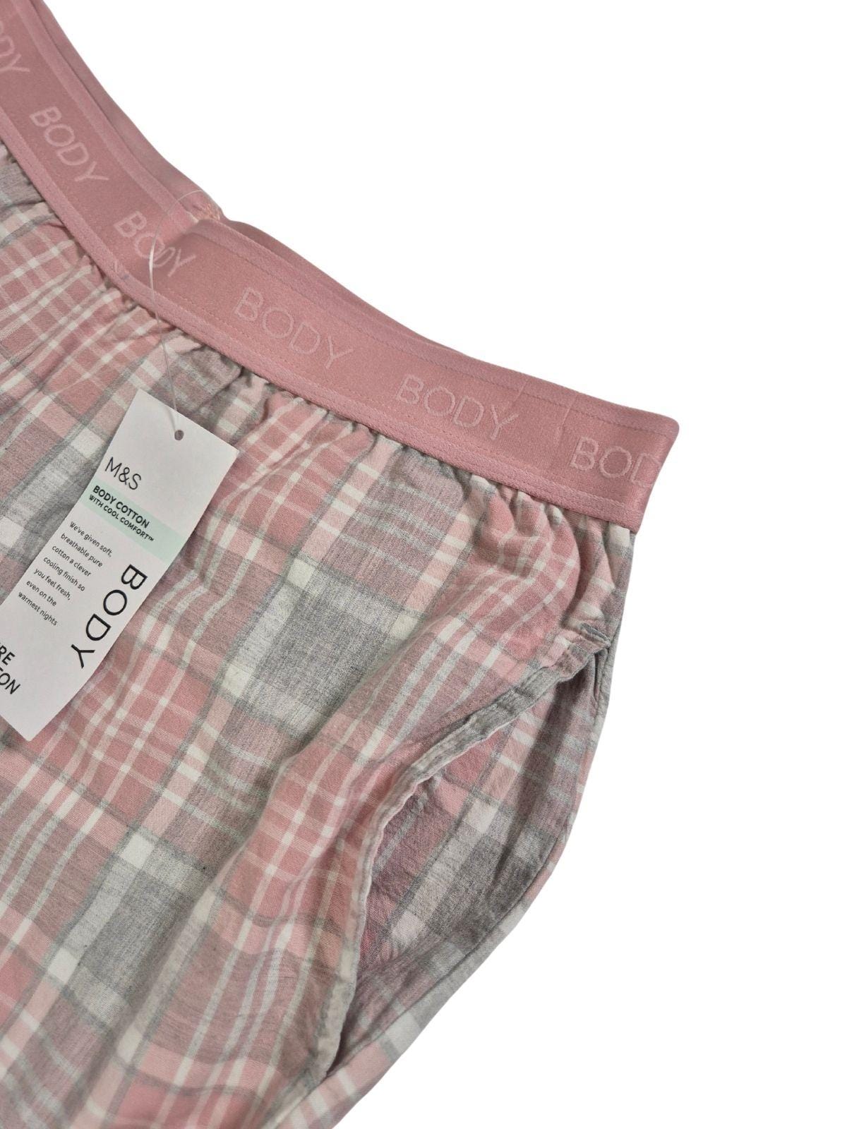 M&S Naiste roosad ruudulised püksid