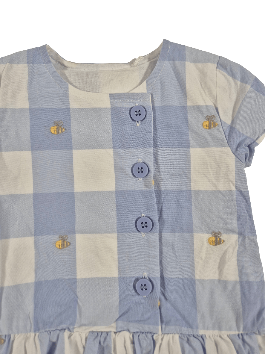 MOTHERCARE Tüdrukute ruuduline kleit mesilastega