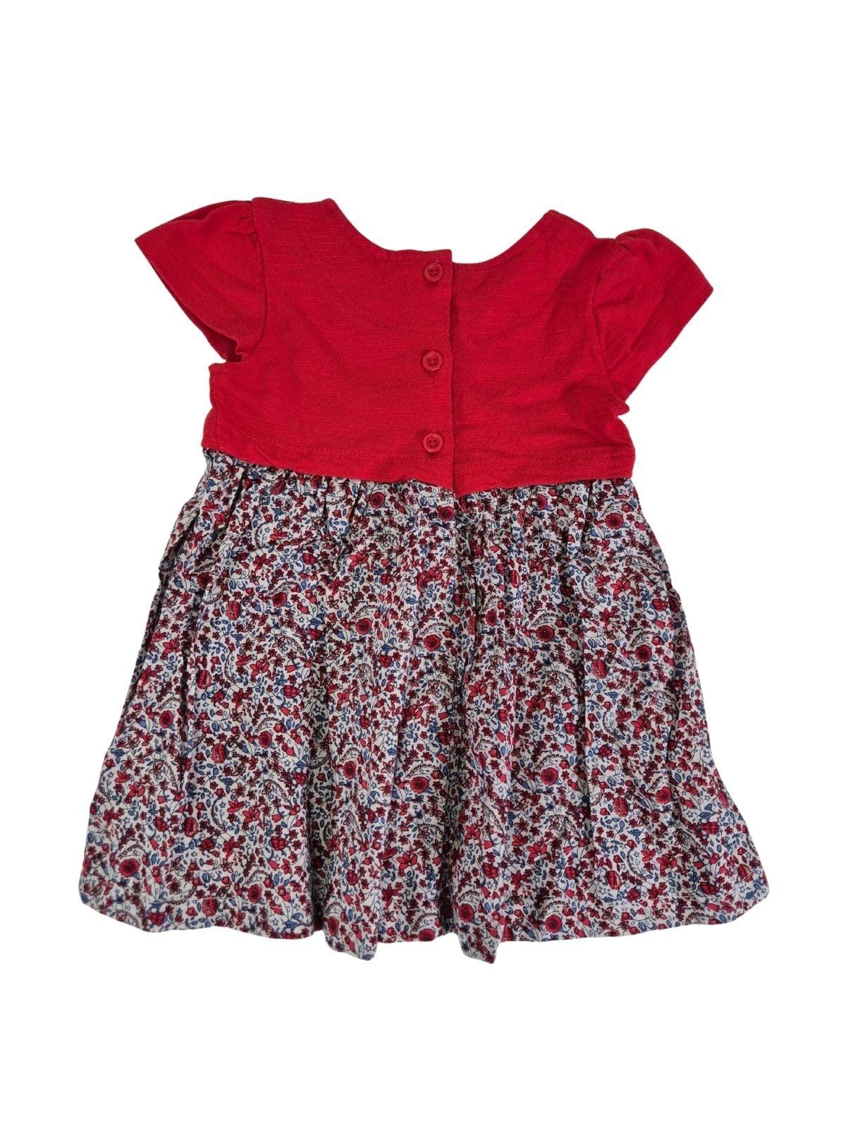 NEXT Tüdrukute punane lilleline kleit