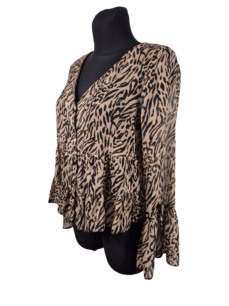 PRIMARK Naiste mustriga pluus