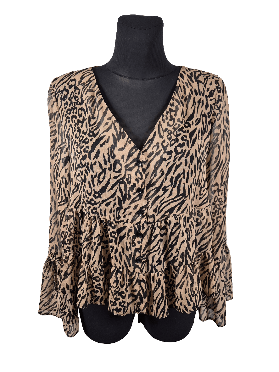 PRIMARK Naiste mustriga pluus
