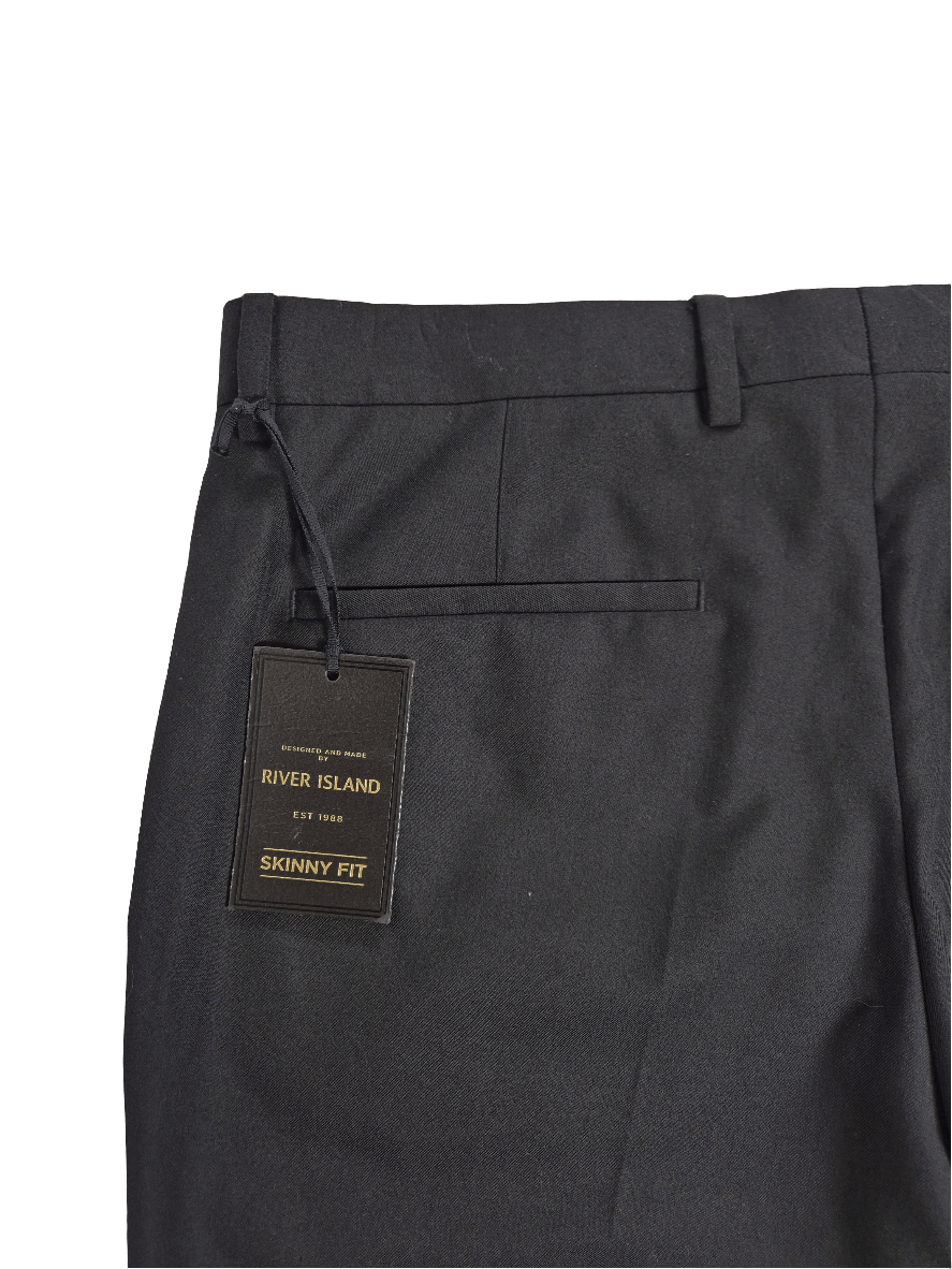 RIVER ISLAND Meeste mustad viigipüksid