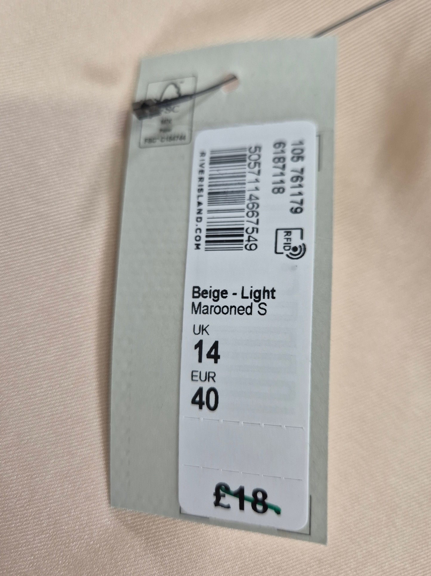 RIVER ISLAND Naiste helebeež top