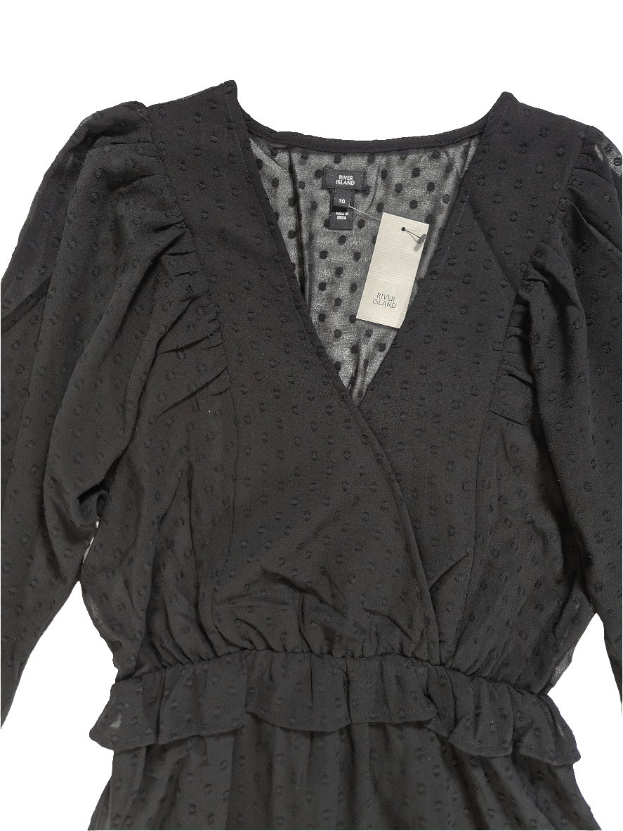 RIVER ISLAND Naiste must täppidega kleit