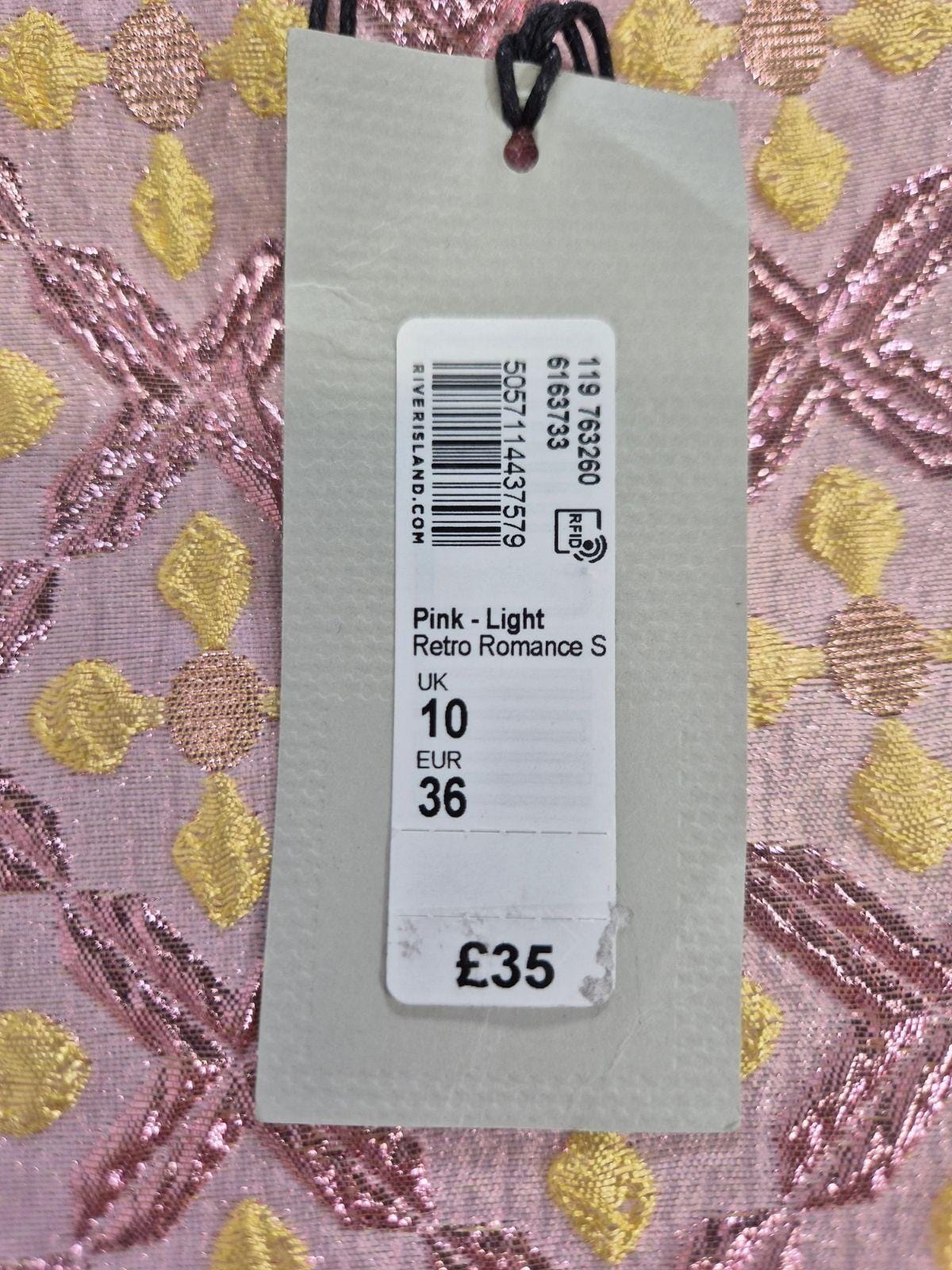 RIVER ISLAND Naiste roosa ruutudega seelik