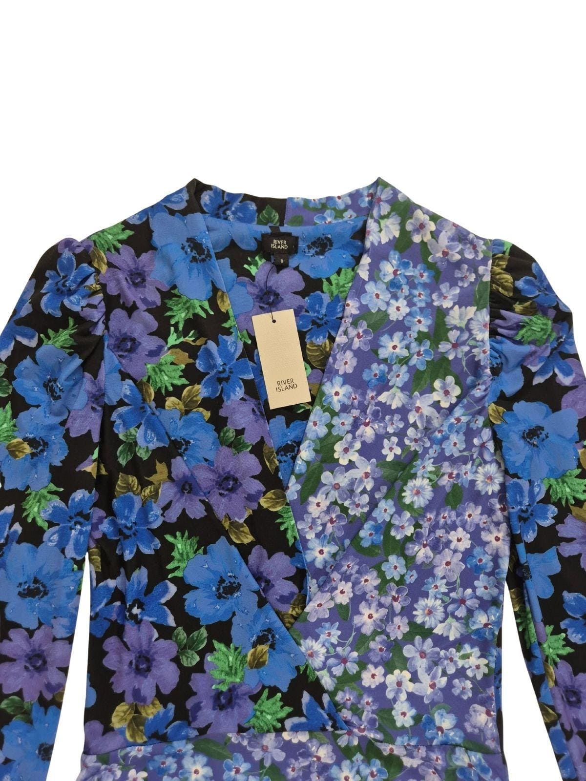 RIVER ISLAND Naiste sinine lilleline bodi