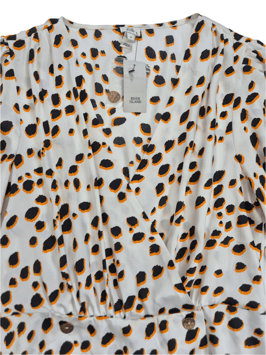 RIVER ISLAND Naiste valge laiguline pluus