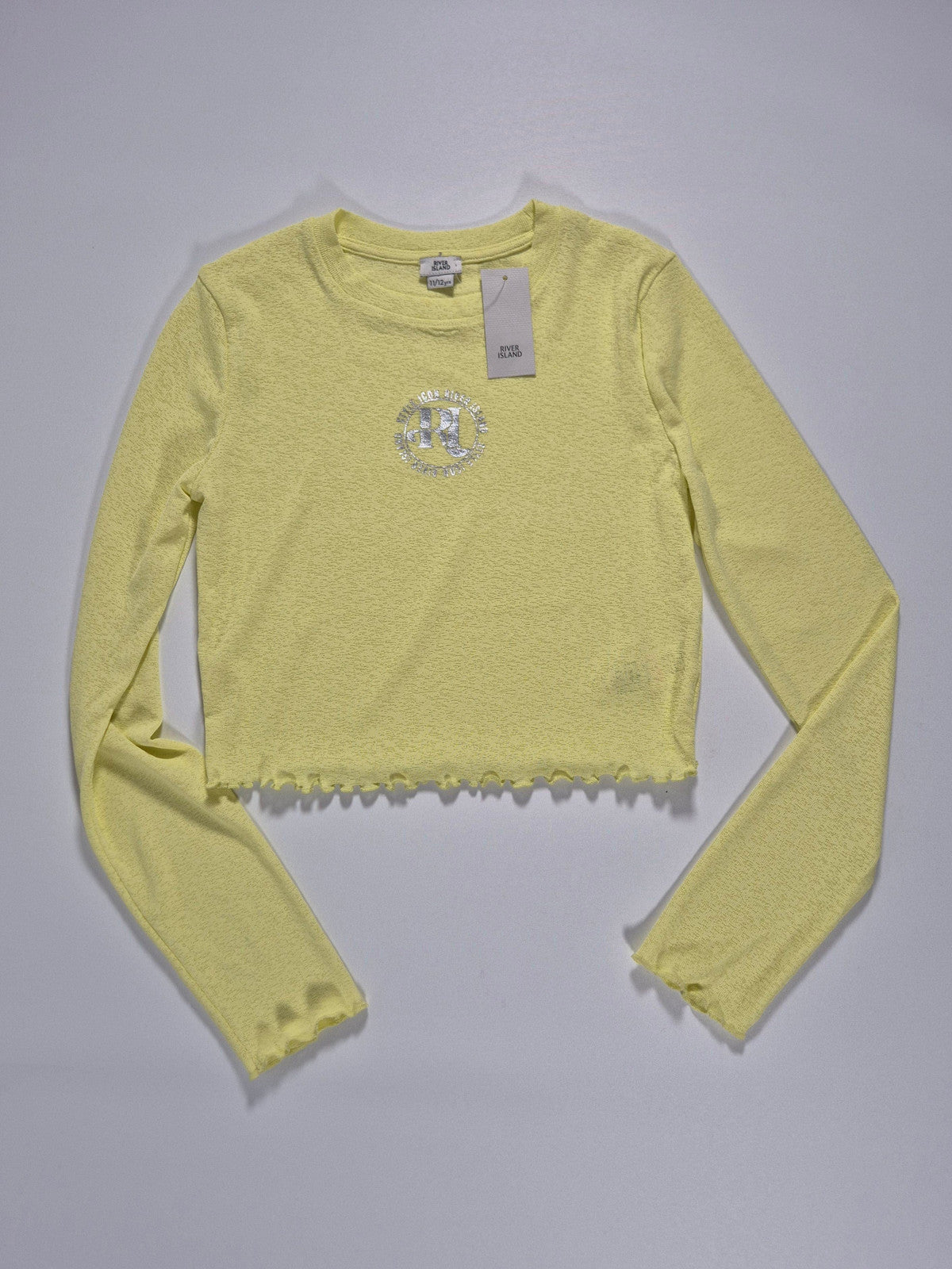 RIVER ISLAND Tüdrukute kollane top/pluus