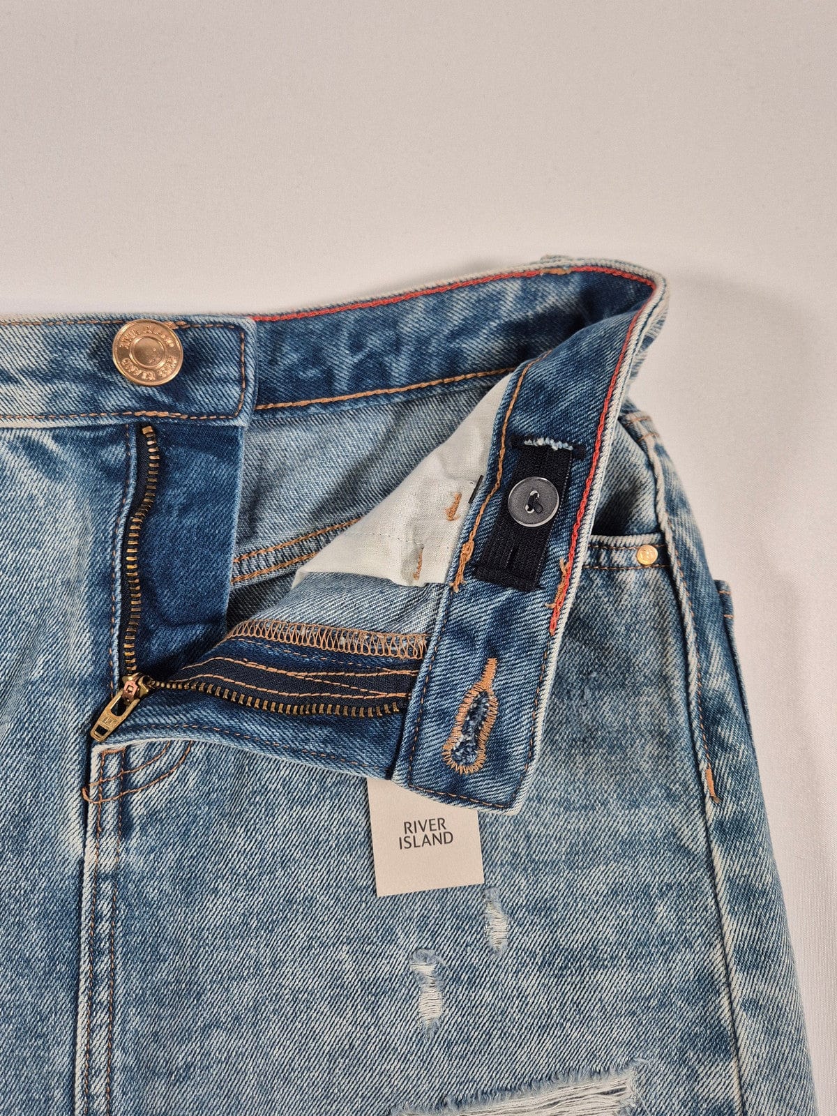 RIVER ISLAND Tüdrukute lõhkine teksaseelik