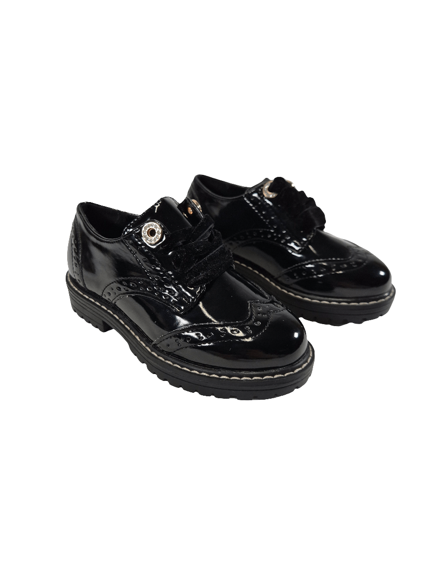 RIVER ISLAND Tüdrukute mustad lakkkingad