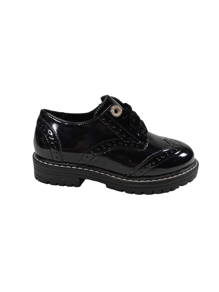 RIVER ISLAND Tüdrukute mustad lakkkingad