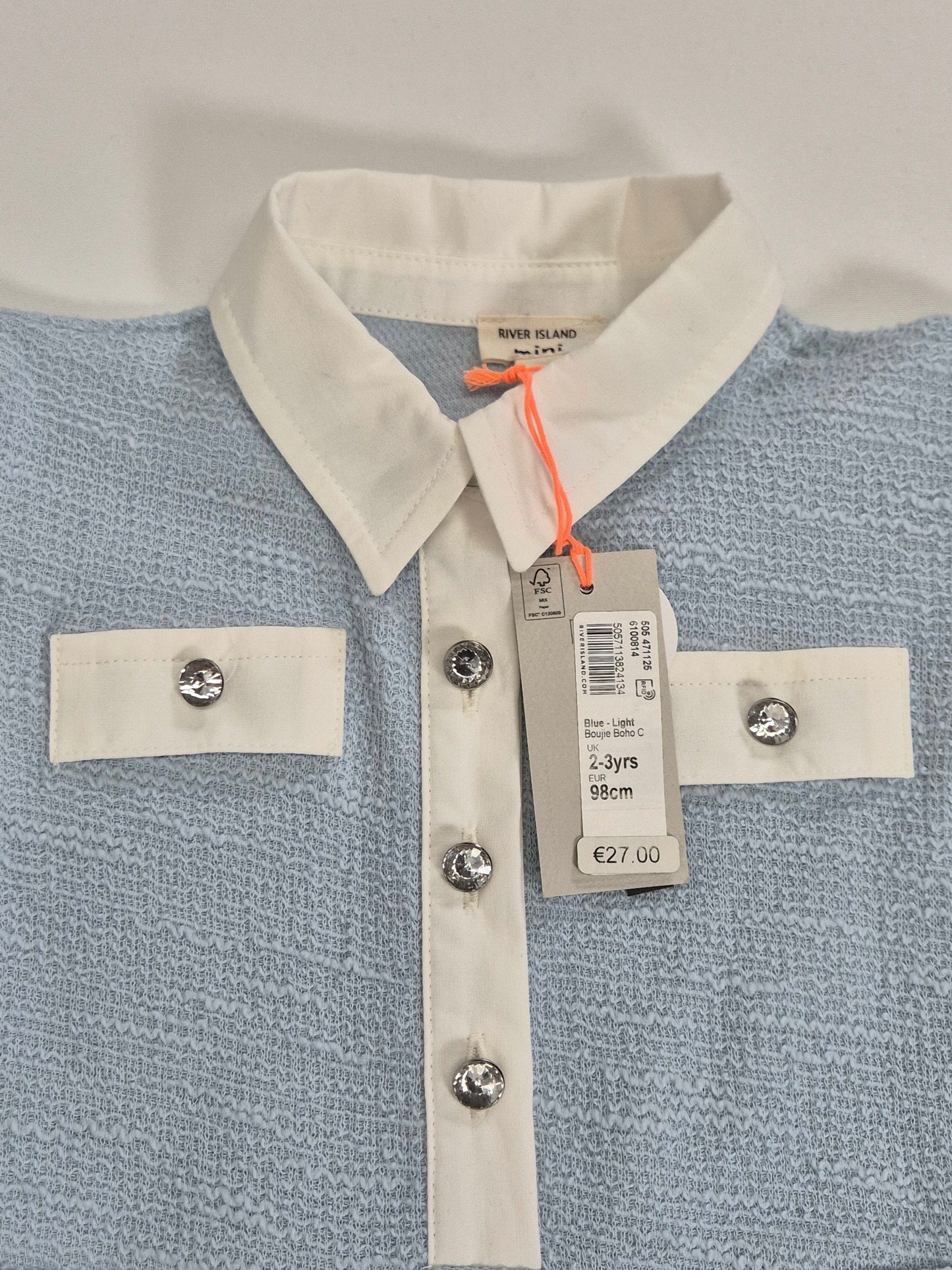 RIVER ISLAND Tüdrukute sinine kleit