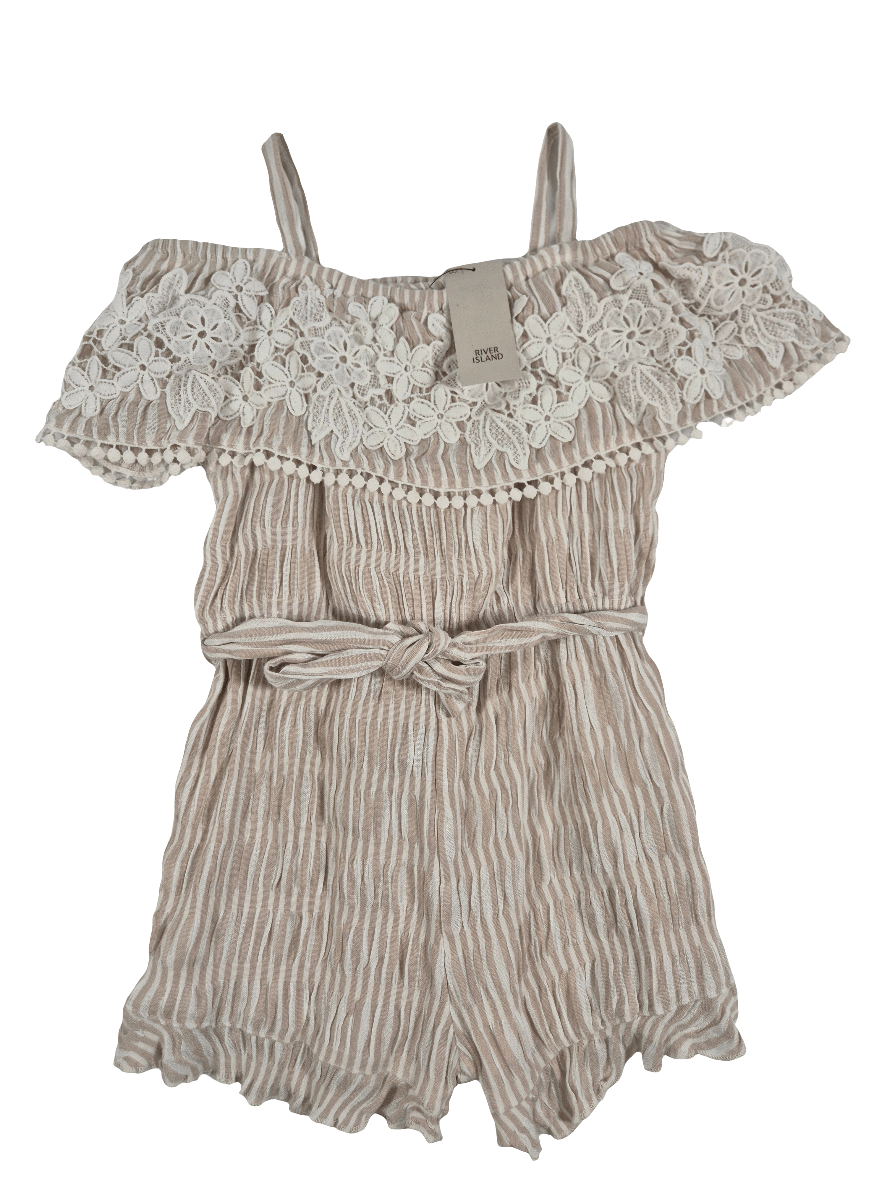 RIVER ISLAND Tüdrukute triibuline jumpsuit