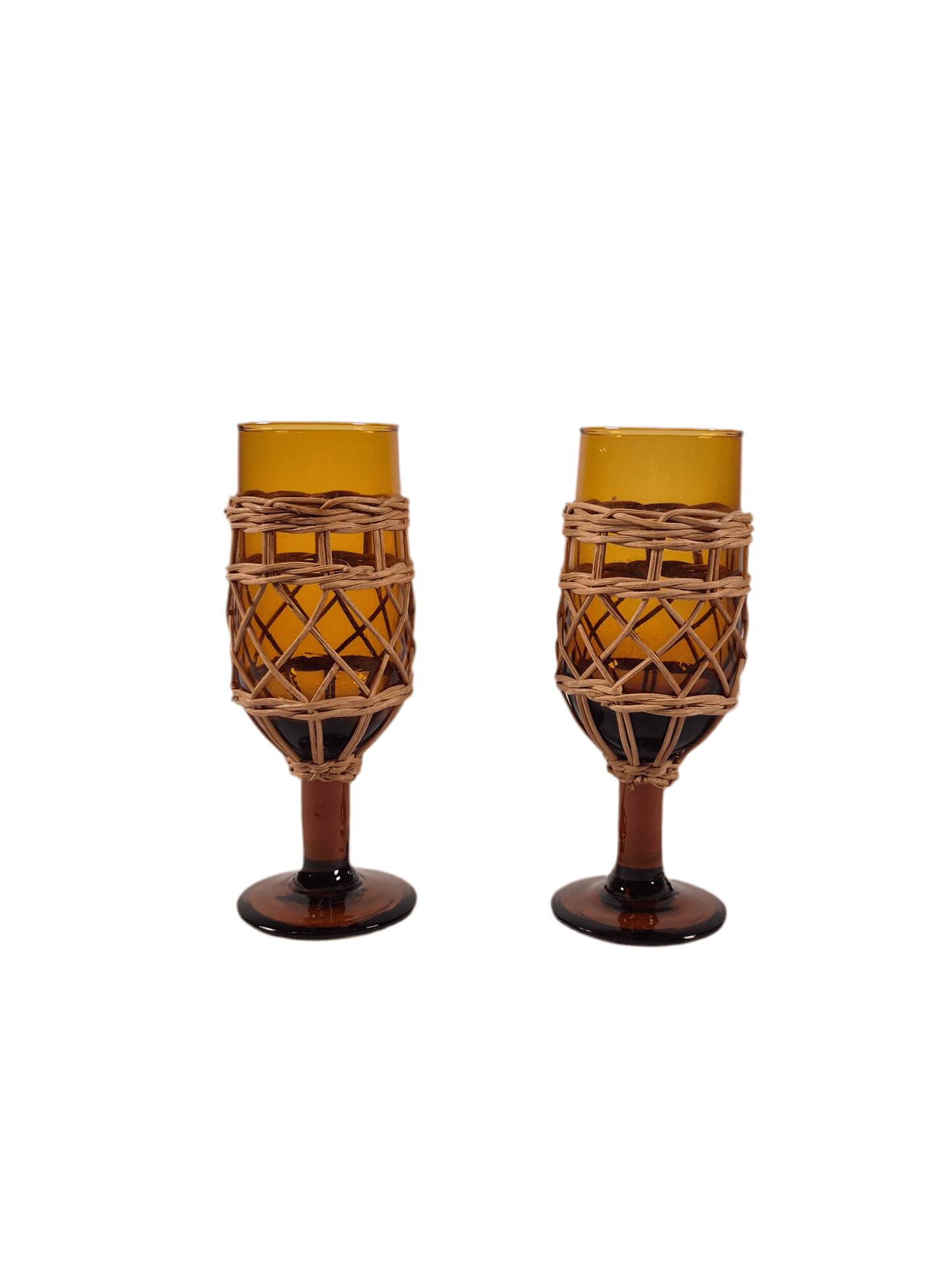 SECOND BEST TAASKASUTUS 1970’s Amber Glass