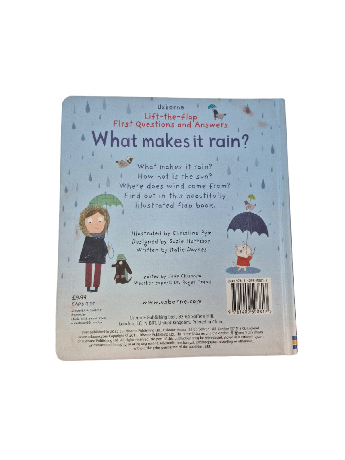 SECOND BEST TAASKASUTUS Raamat What makes it rain?