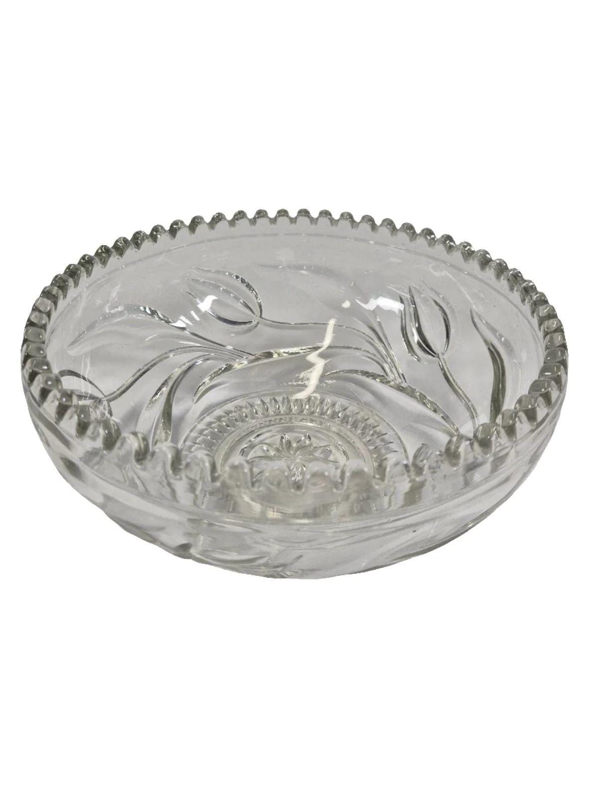 SECOND BEST TAASKASUTUS Vintage Glass Serving Bowl, Large Glass Bowl, Punch