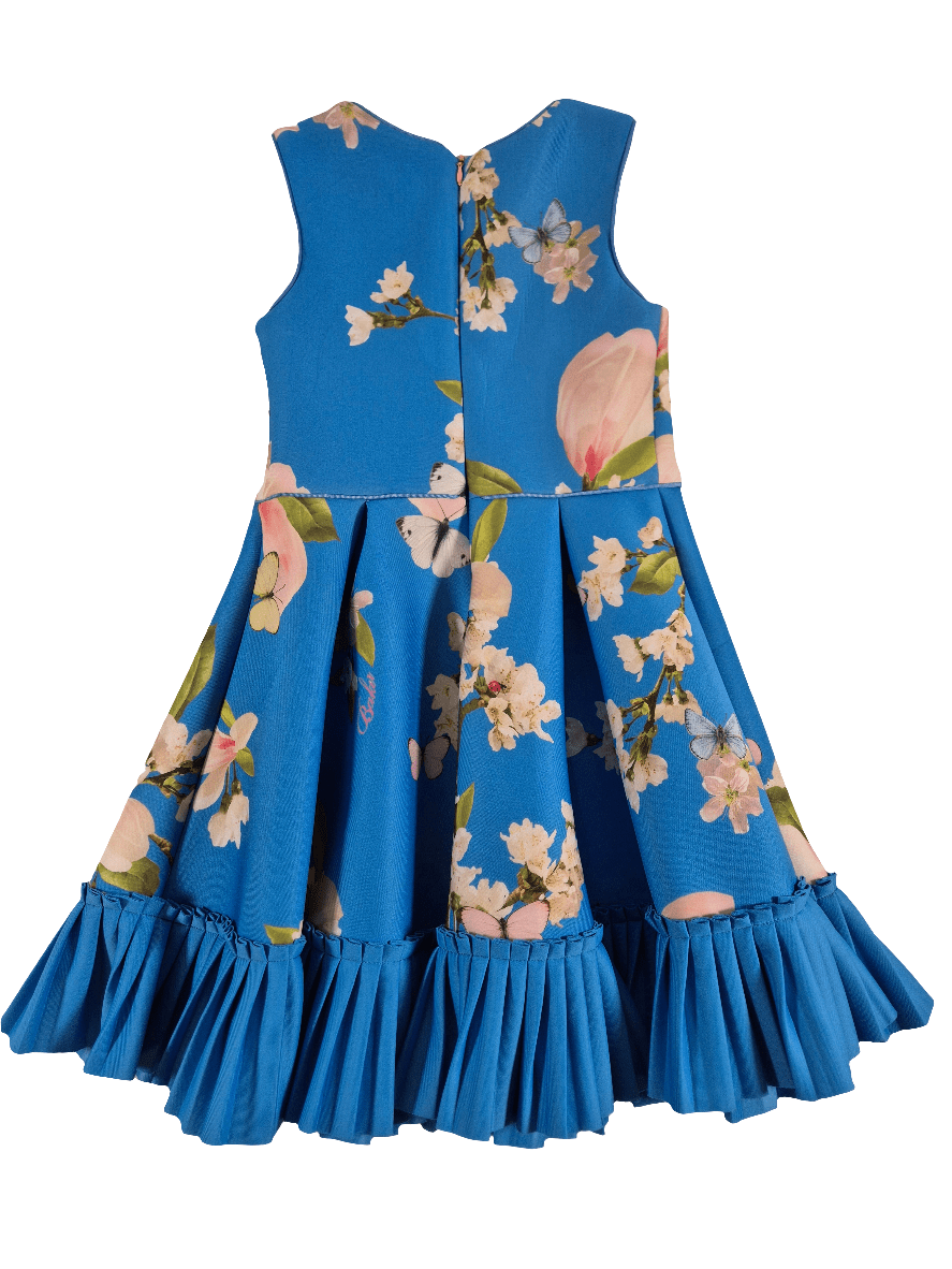 TED BAKER Tüdrukute sinine lilledega kleit