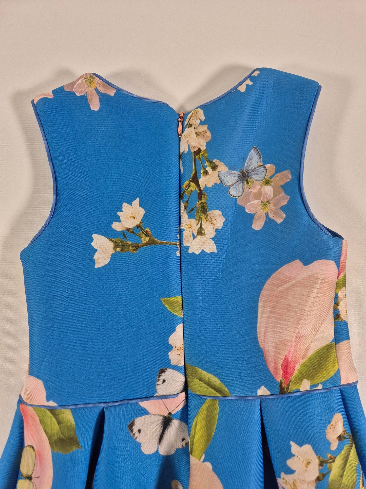 TED BAKER Tüdrukute sinine lilledega kleit