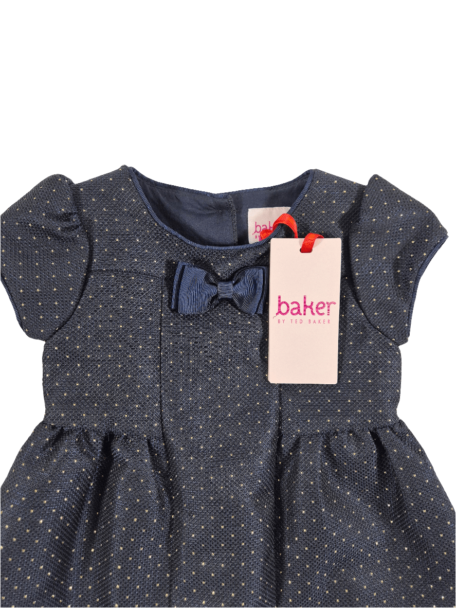 TED BAKER Tüdrukute tumesinine täpiline kleit