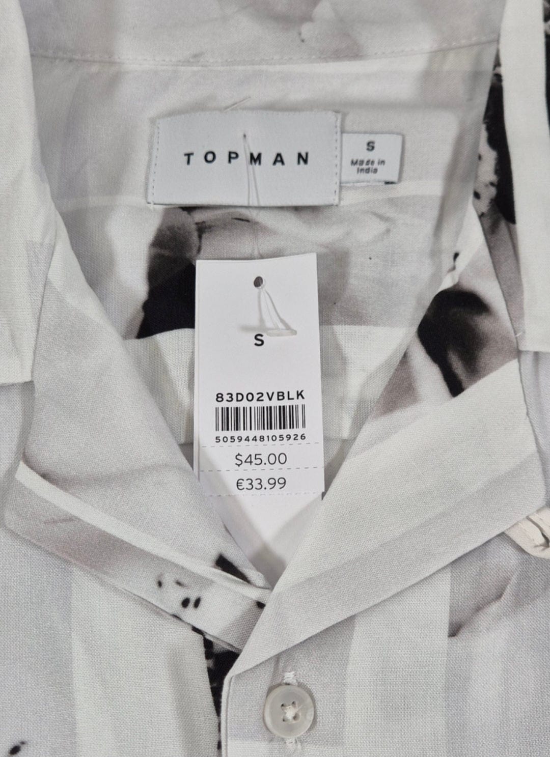 TOPMAN Meeste mustriline pluus