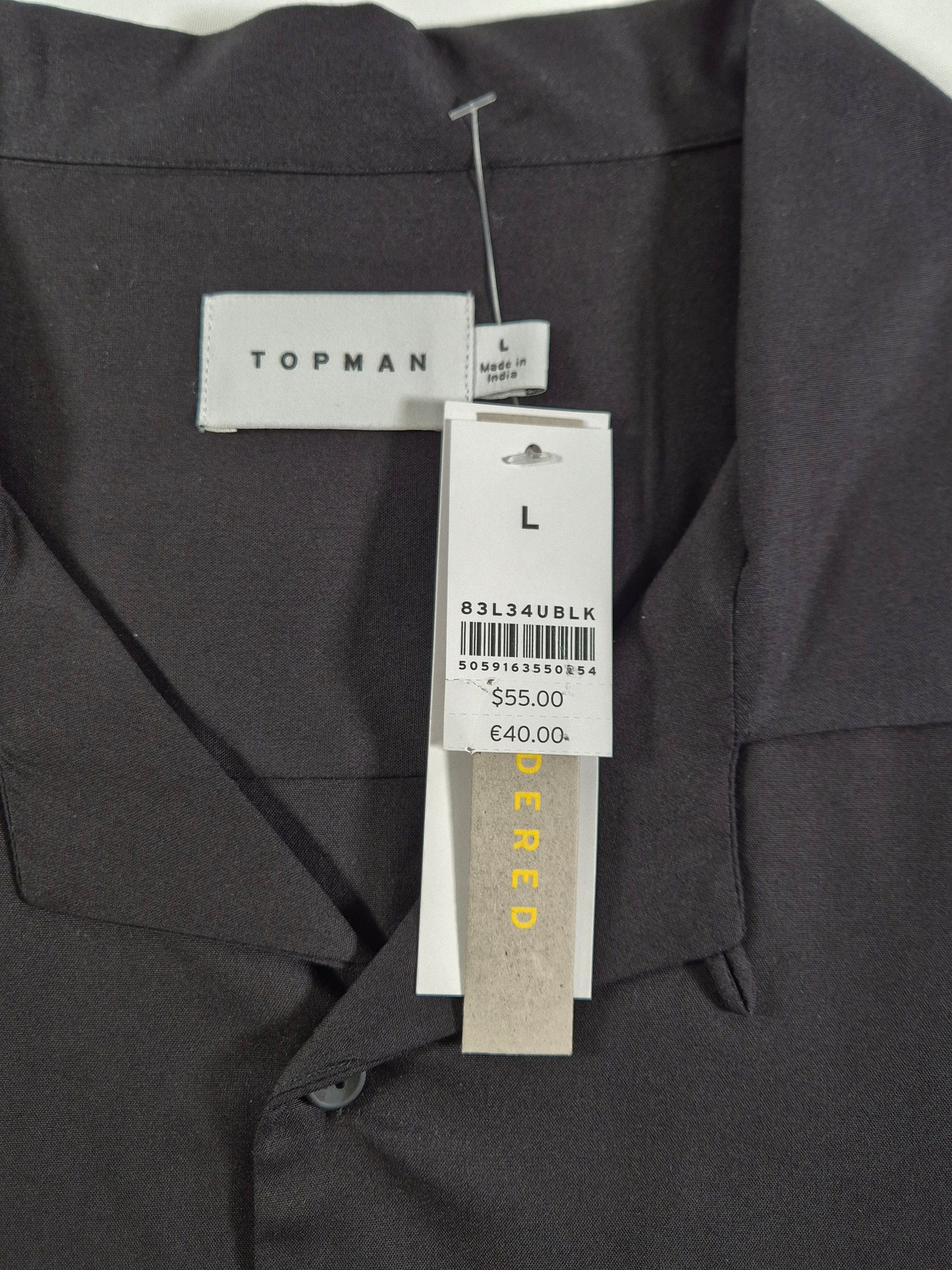 TOPMAN Meeste mustriline triiksärk