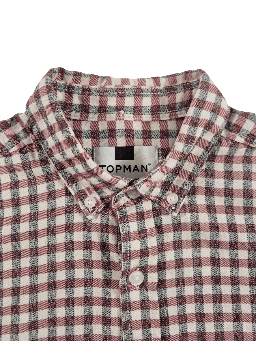 TOPMAN Meeste ruuduline lühikeste käistega pluus