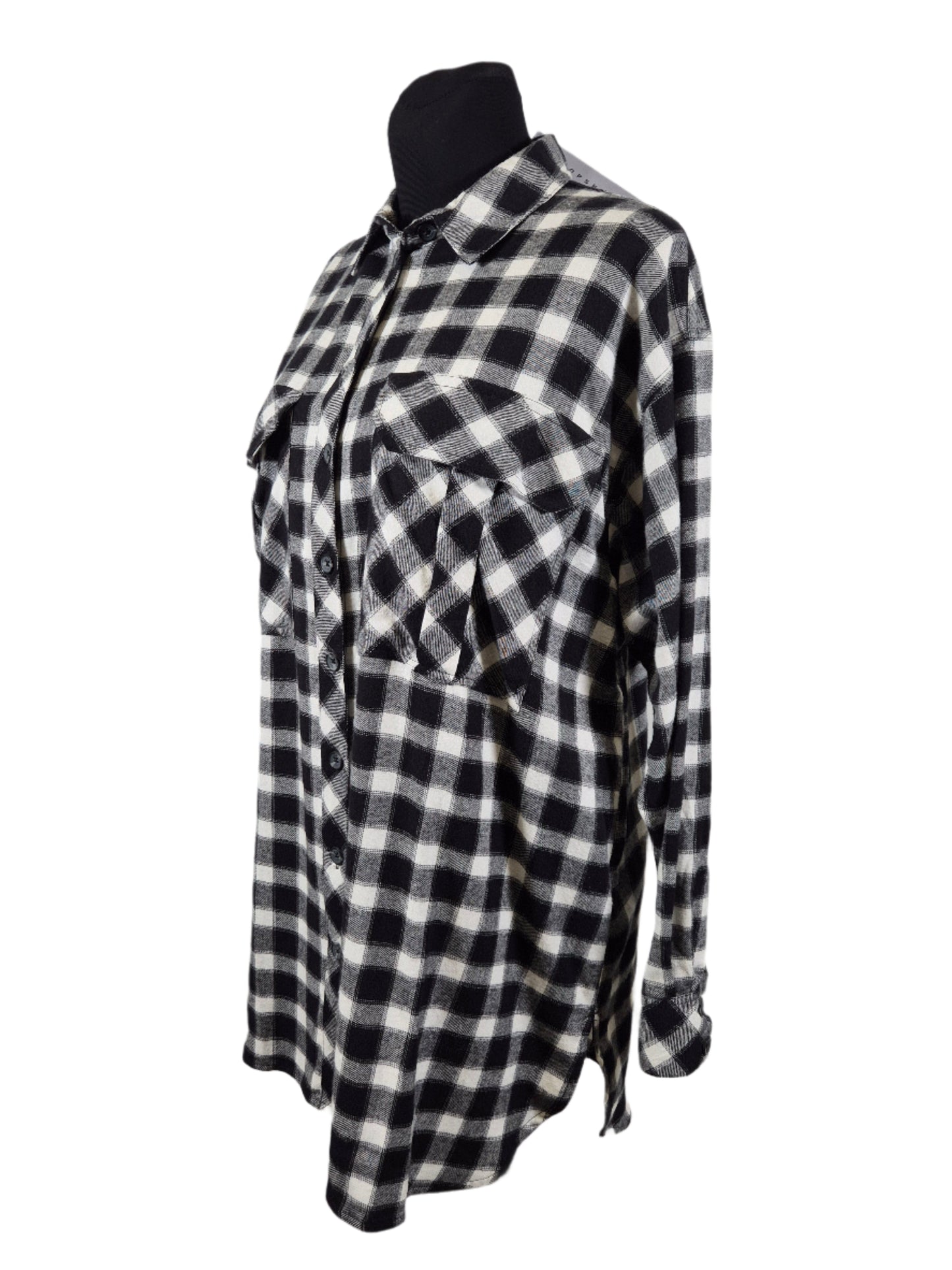 TOPSHOP Naiste pikk ruuduline pluus