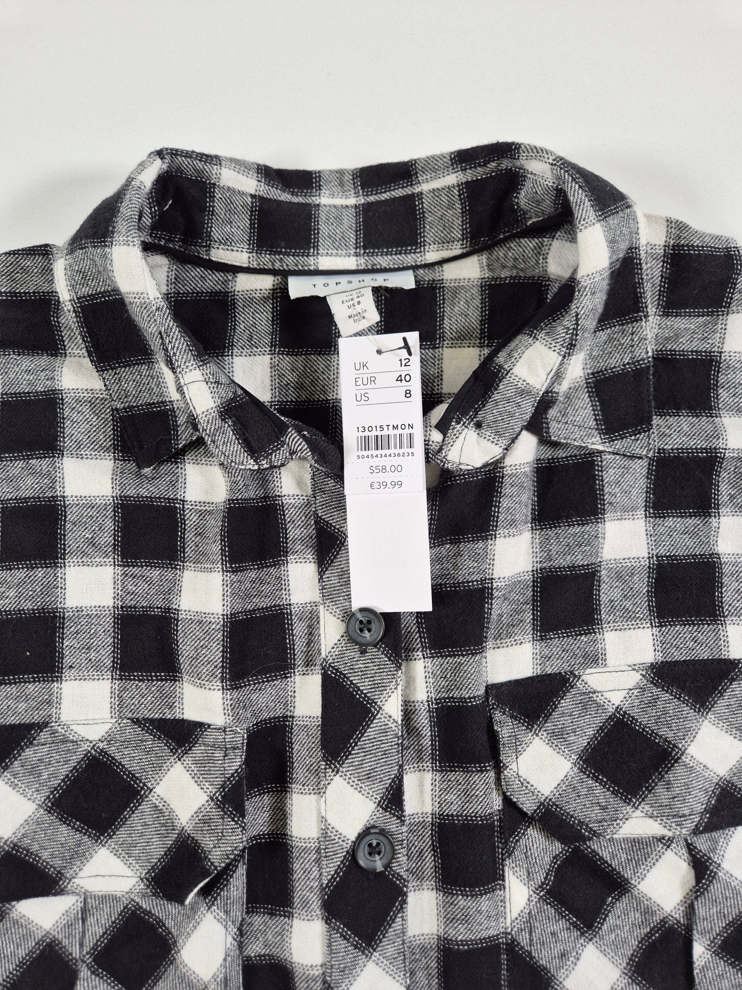 TOPSHOP Naiste pikk ruuduline pluus
