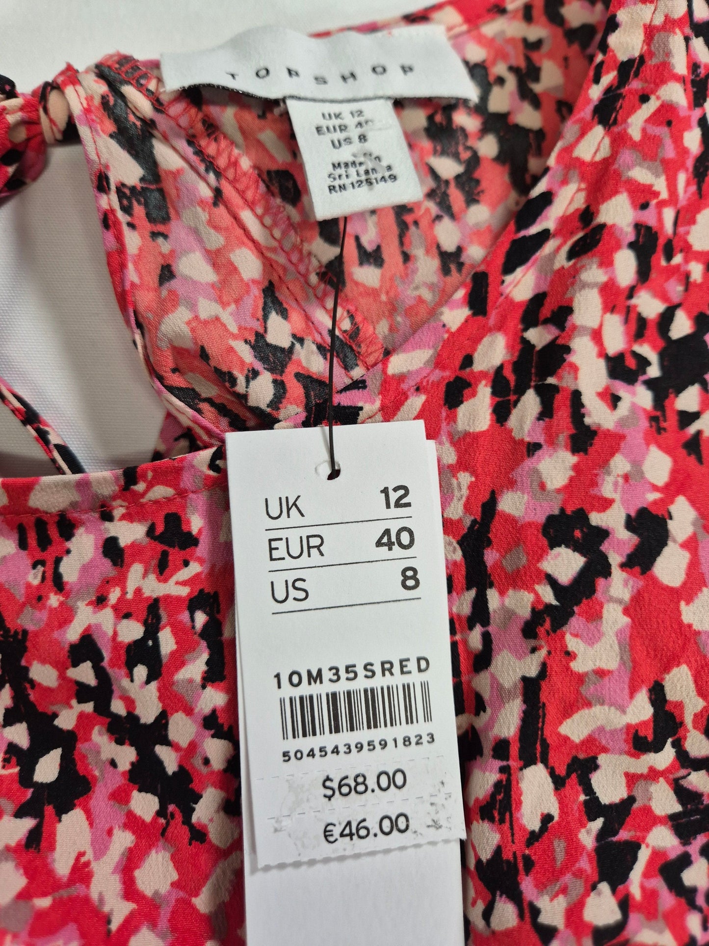 TOPSHOP Naiste punane kirju kleit