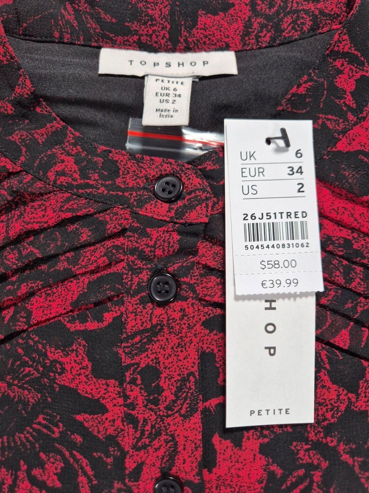TOPSHOP Naiste punane satsiga kleit