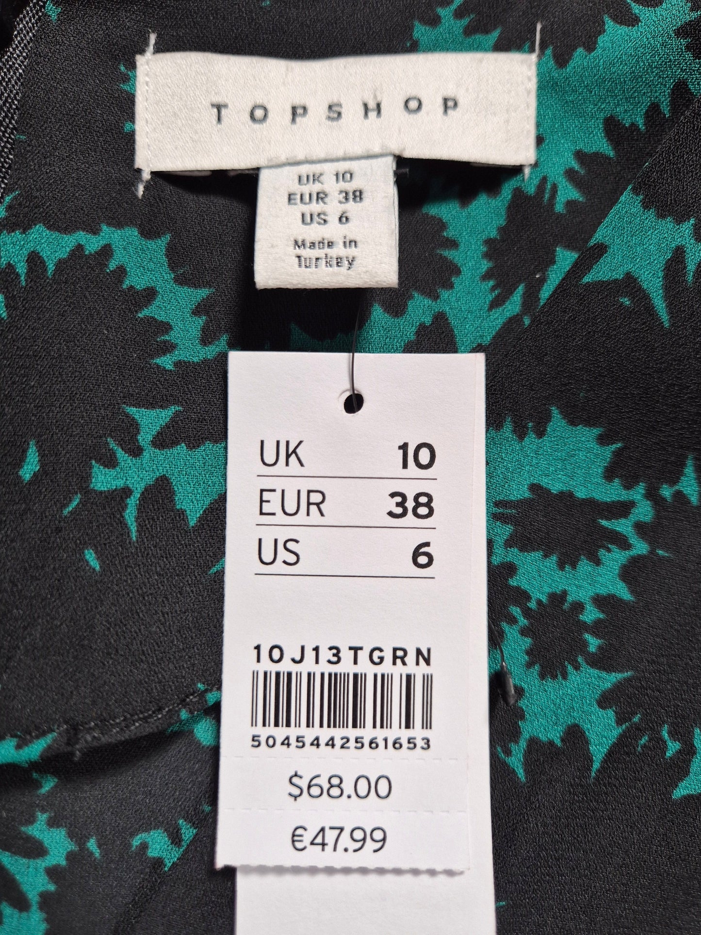 TOPSHOP Naiste roheline satsidega kleit