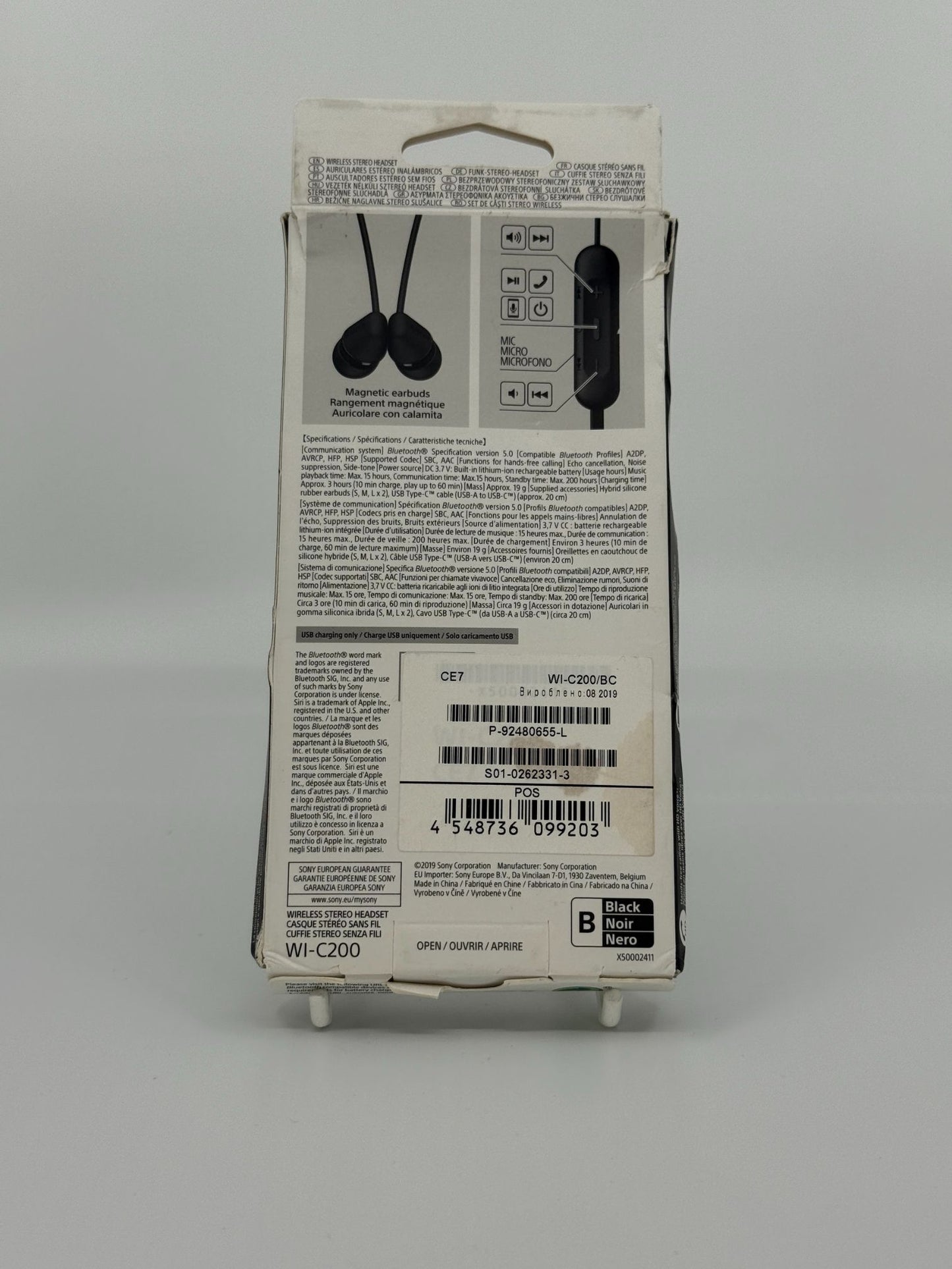 Sony WI-C200 juhtmevabad Bluetooth kõrvaklapid