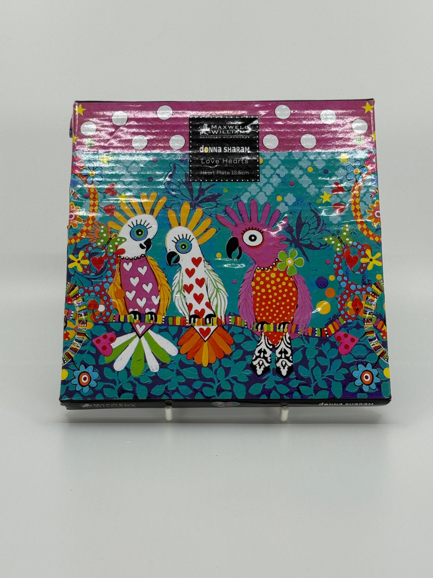 Romero Britto südamekujuline taldrik “Love Birds”