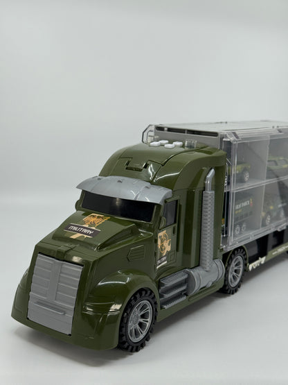 Sõjaväe mänguautode komplekt veokiga