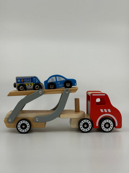 Puidust autoveok koos autodega