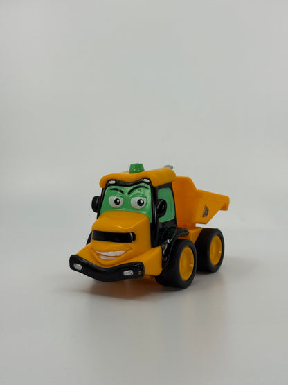 Kollane mängukallur näoga