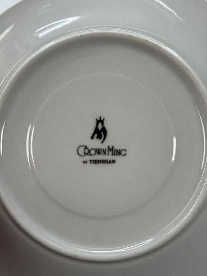 Crown Ming roosidega taldrikute ja tasside komplekt