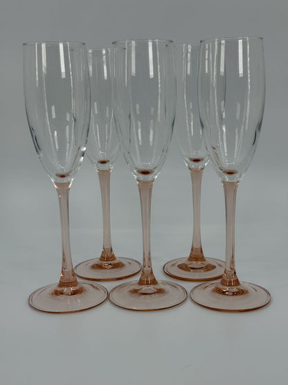 Šampanjaklaasid värvilise jalaga, 5tk