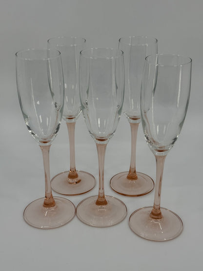 Šampanjaklaasid värvilise jalaga, 5tk