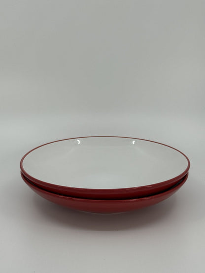 Punase mustriga sügav taldrik 2tk