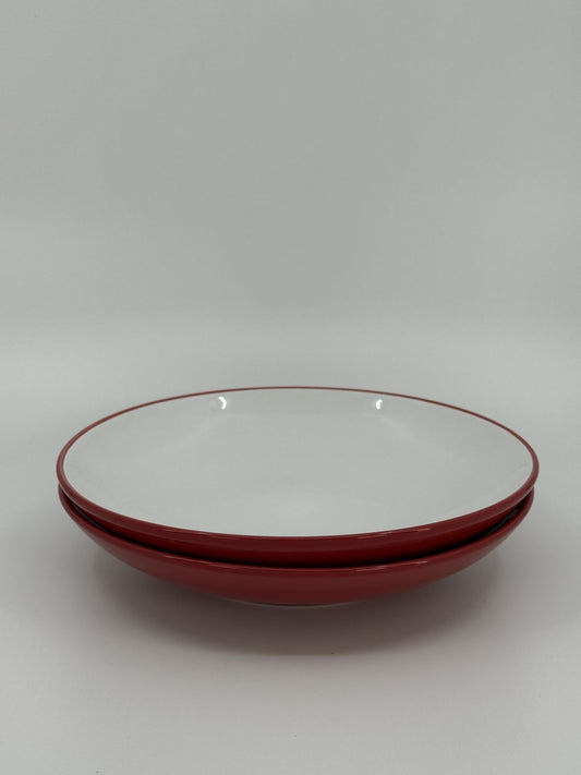 Punase mustriga sügav taldrik 2tk