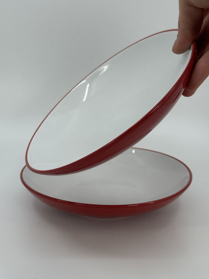 Punase mustriga sügav taldrik 2tk