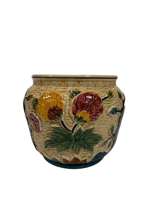 Vintage H J Wood Hand Painted Indian Tree vaas